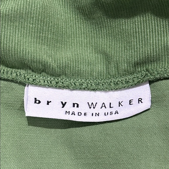 Bryn Walker Giovanna Cowl Neck Fine Wale Green Corduroy Popover Cotton Top - S - Picture 7 of 9